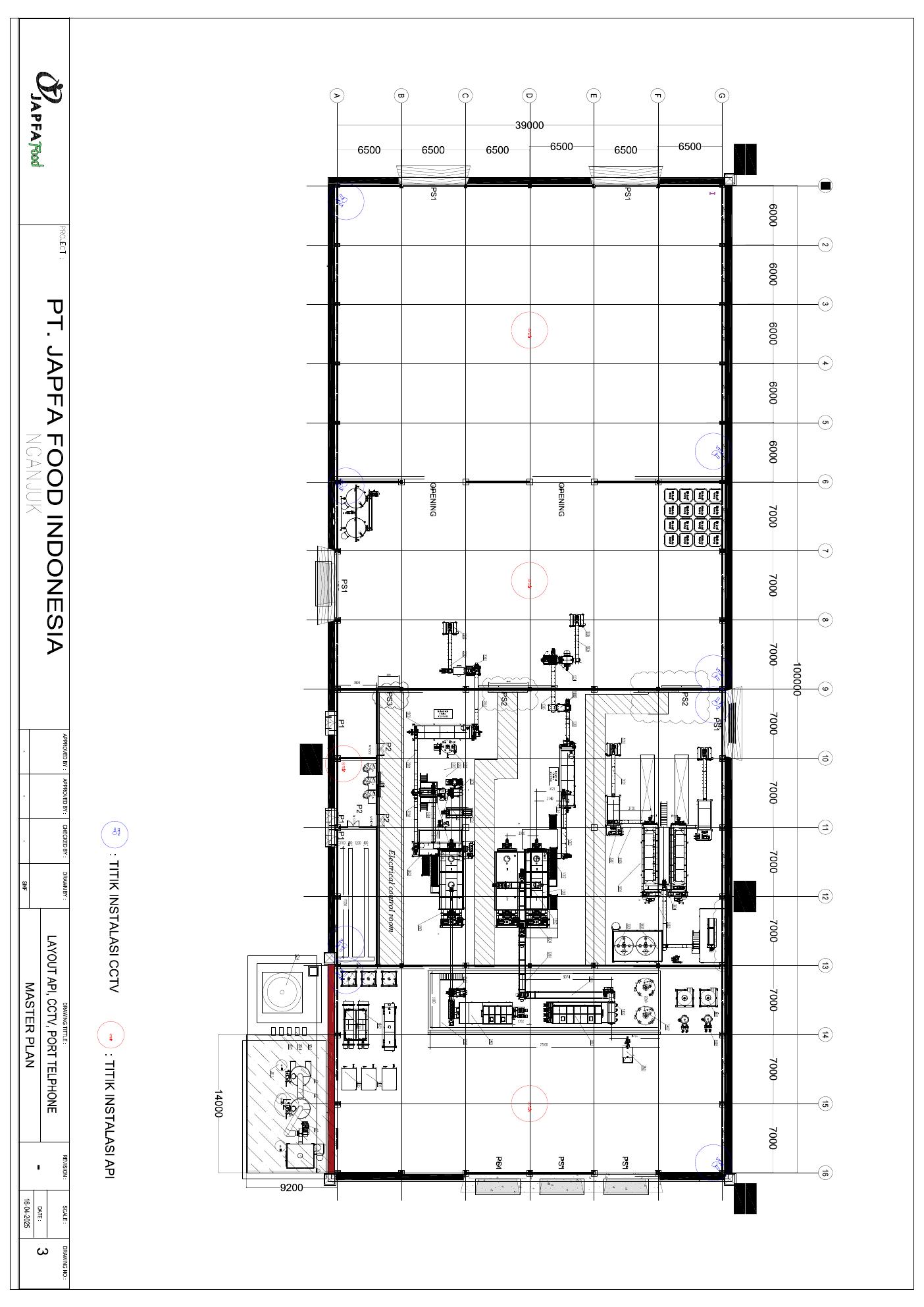 Denah CCTV dan AP area Rendering
